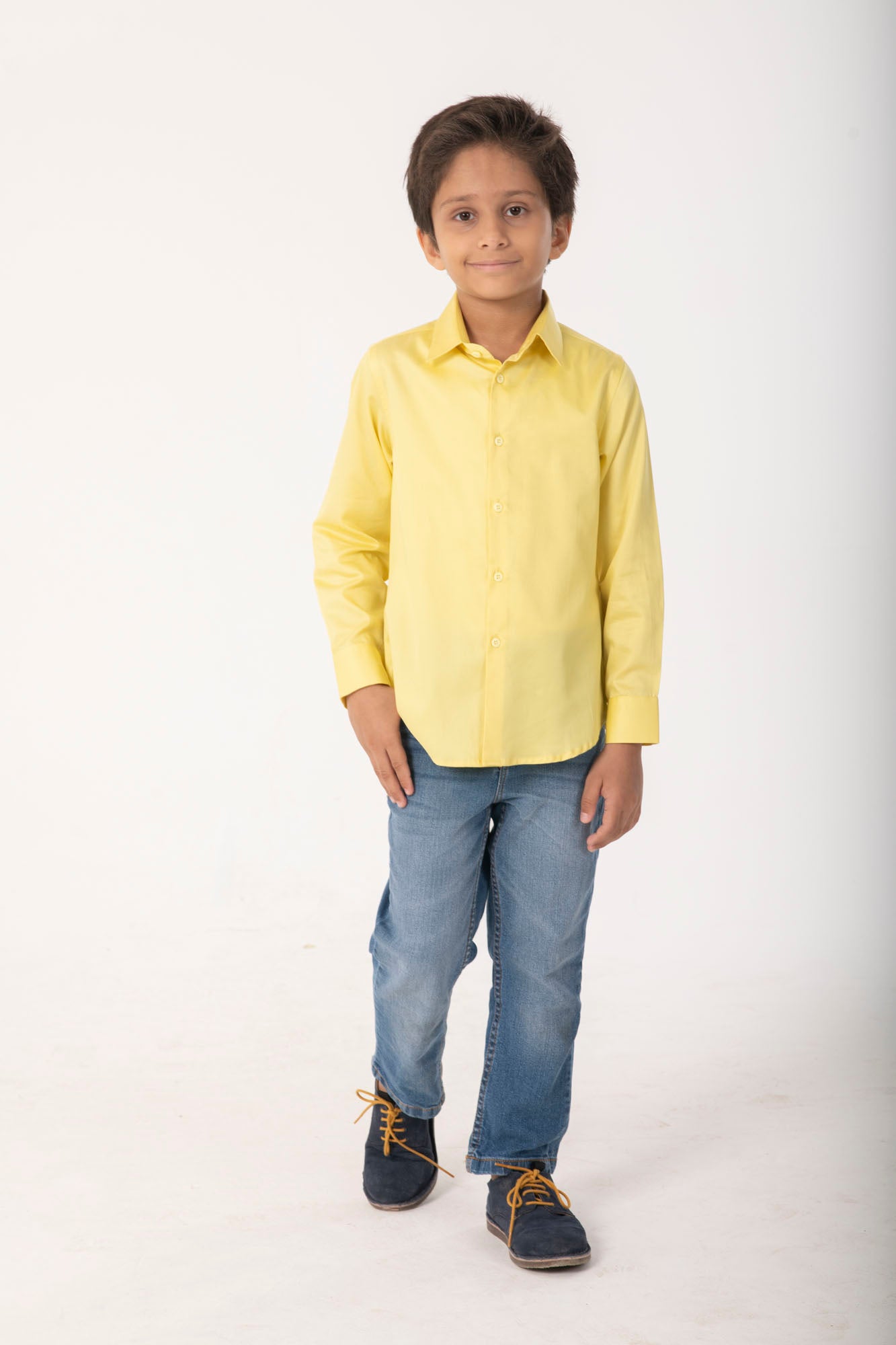 Boys Classic Light Yellow Formal Shirt