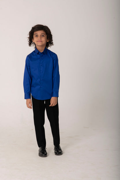 Boys Classic Royal Blue Formal Shirt