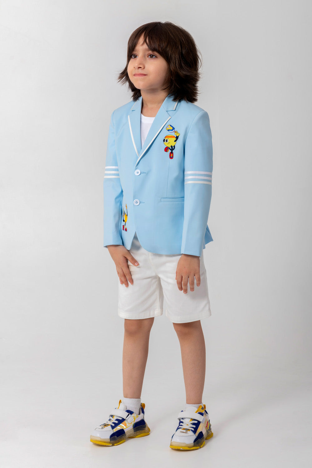 Powder Blue Blazer With Pickle Ball Logo