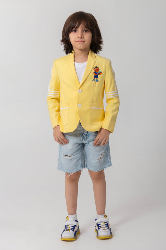 Yellow Blazer With Logo