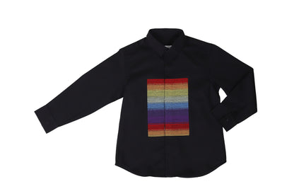 Black Square Patchwork Shirt