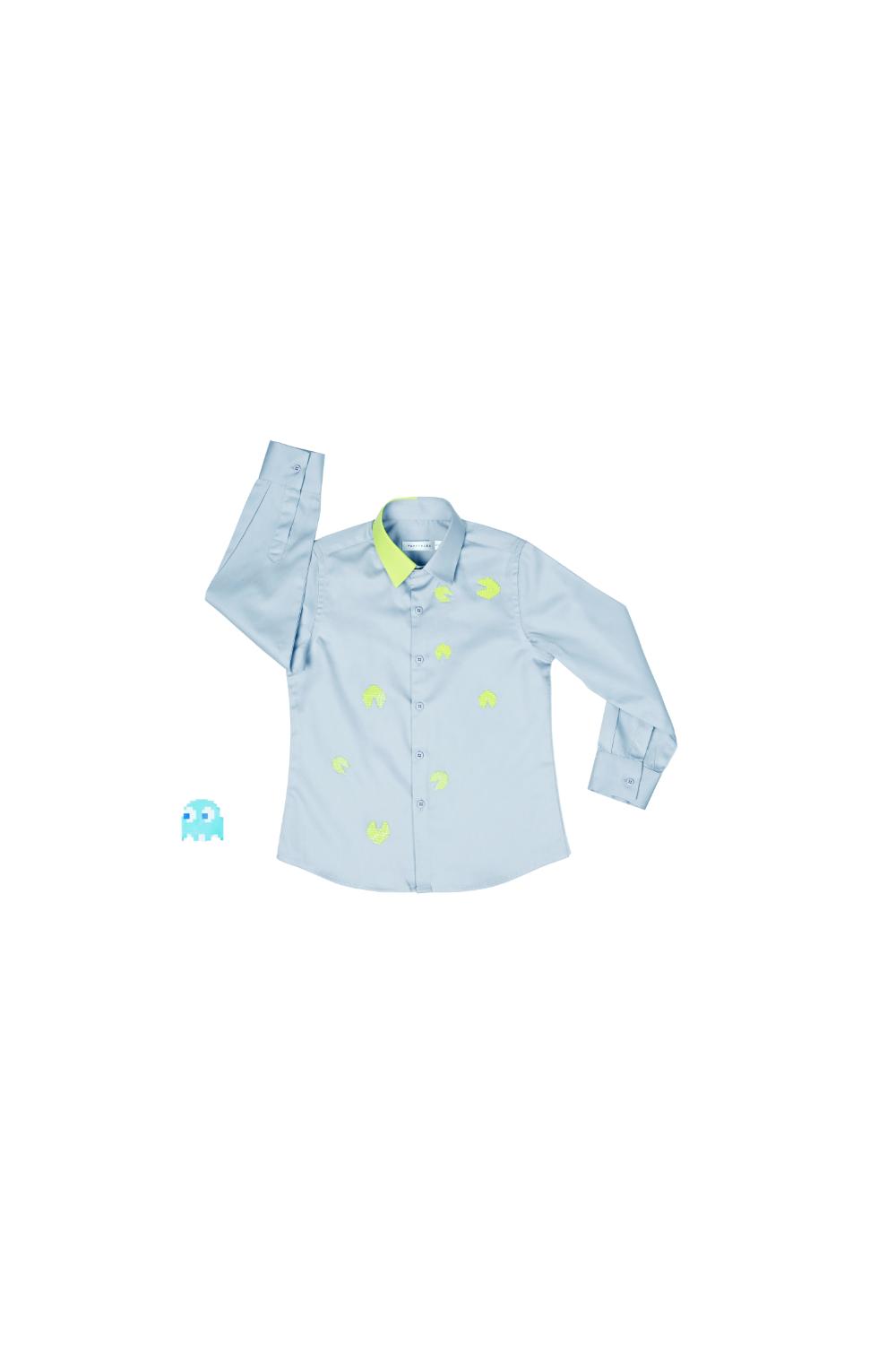 Grey Neon Packman Shirt