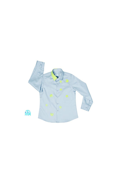 Grey Neon Packman Shirt