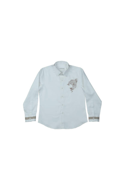 White Cheeta  Shirt