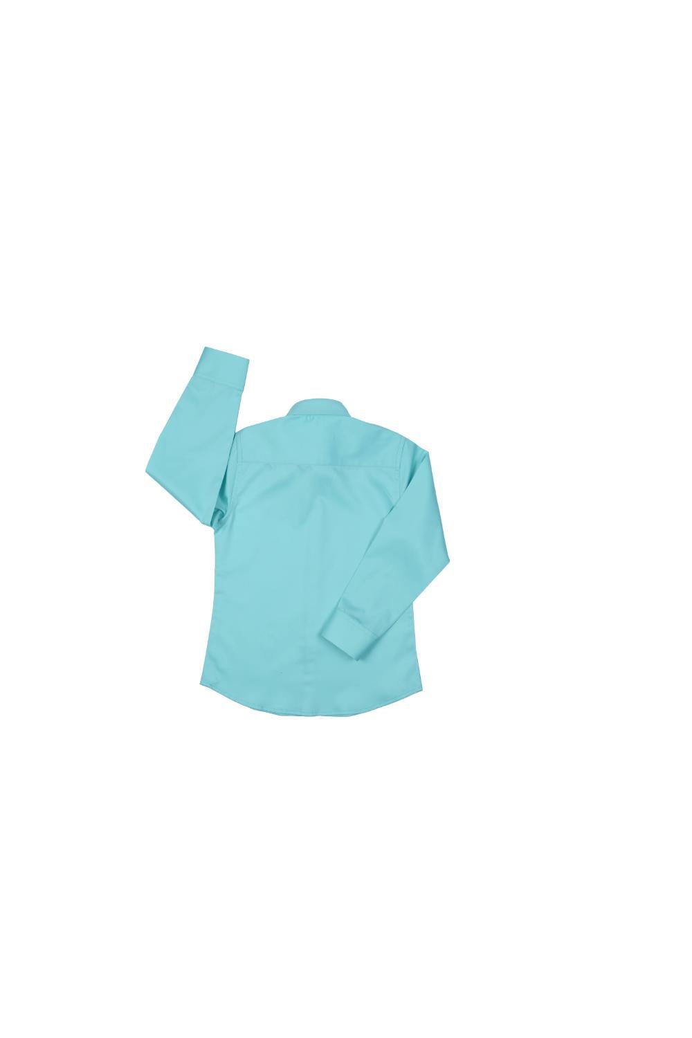 Rainbow Embroidered In Aqua Blue Shirt