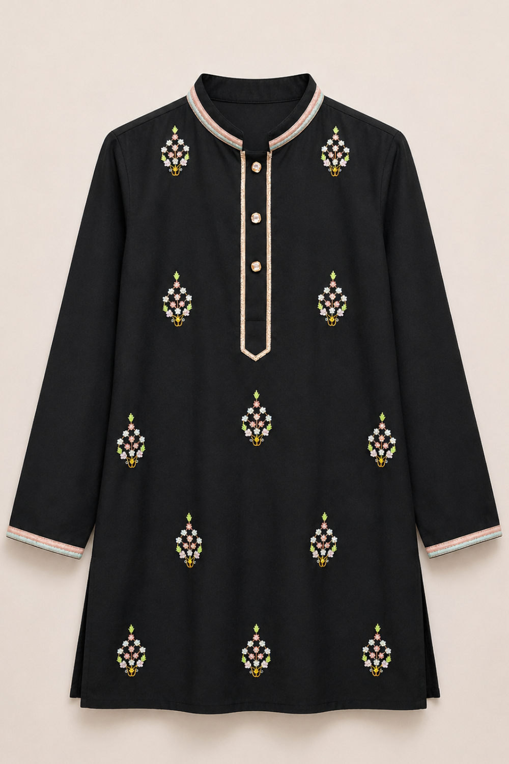 BLACK BOOTI KURTA