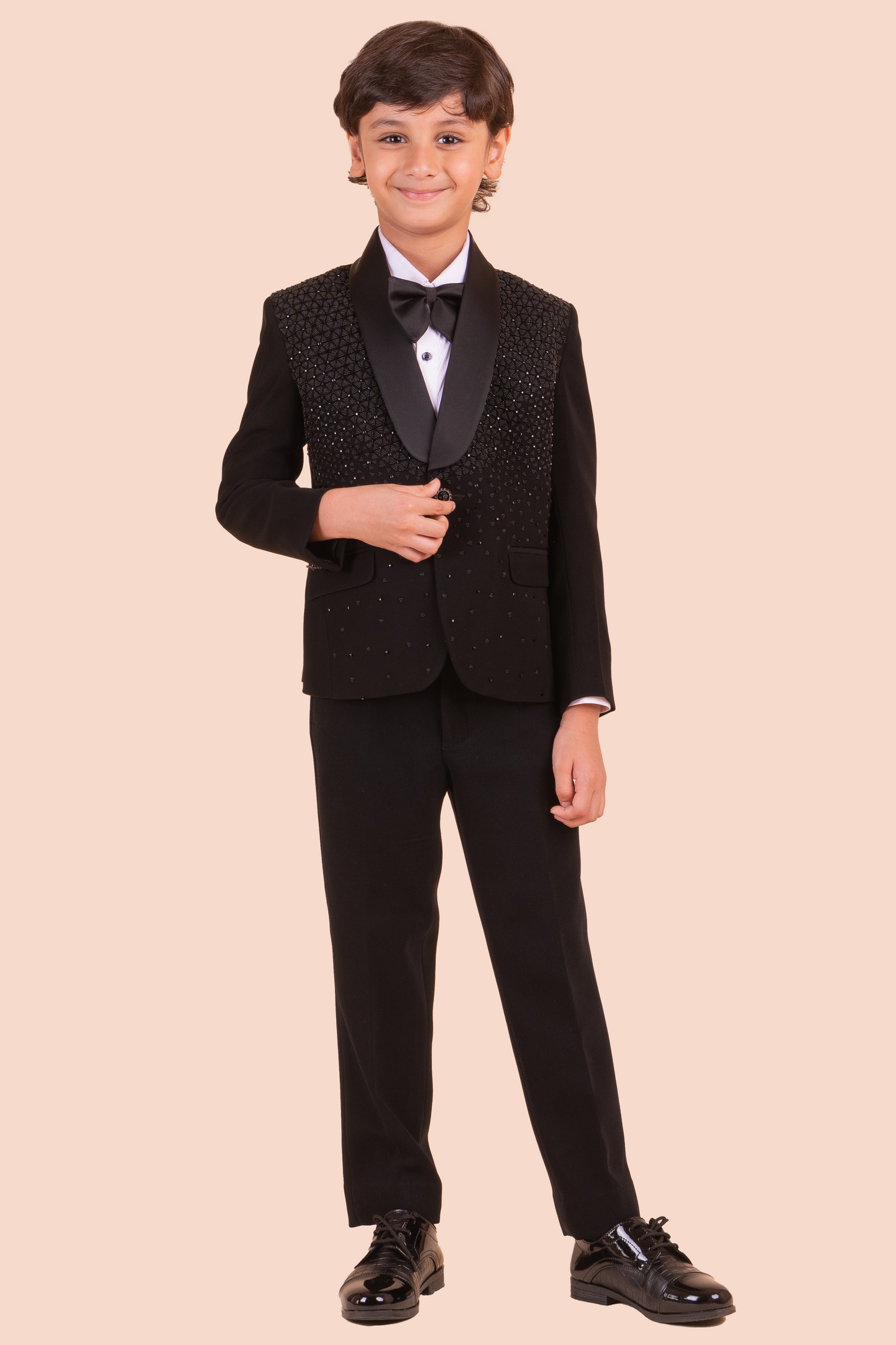 Black Tuxedo With Hand Embroidery