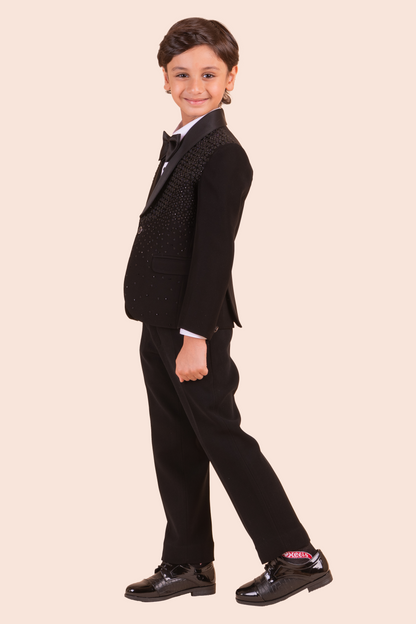 Black Tuxedo With Hand Embroidery