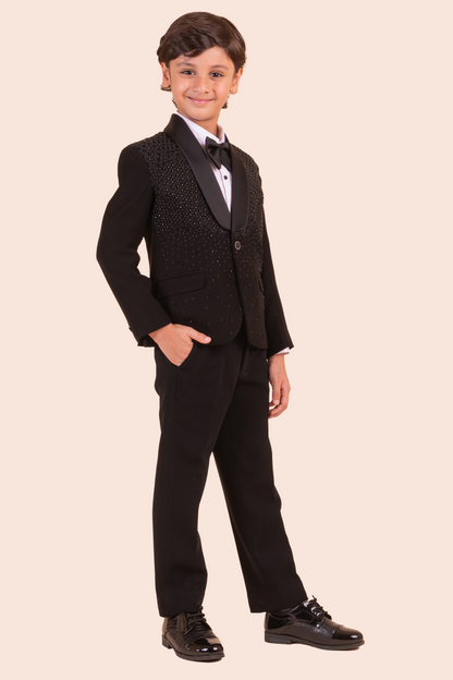 Black Tuxedo With Hand Embroidery