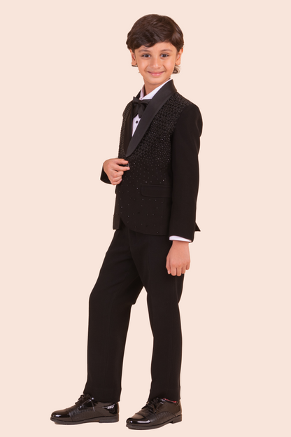 Black Tuxedo With Hand Embroidery