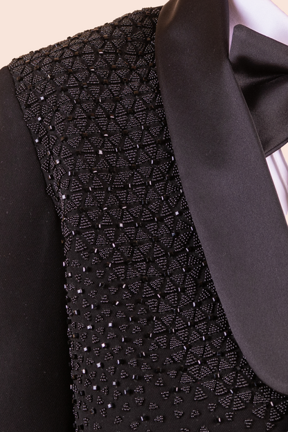 Black Tuxedo With Hand Embroidery