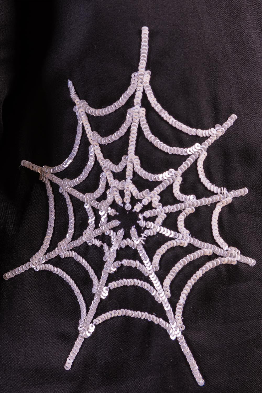 Shirt With Spider Man Embroidery And Patching On Sleeve