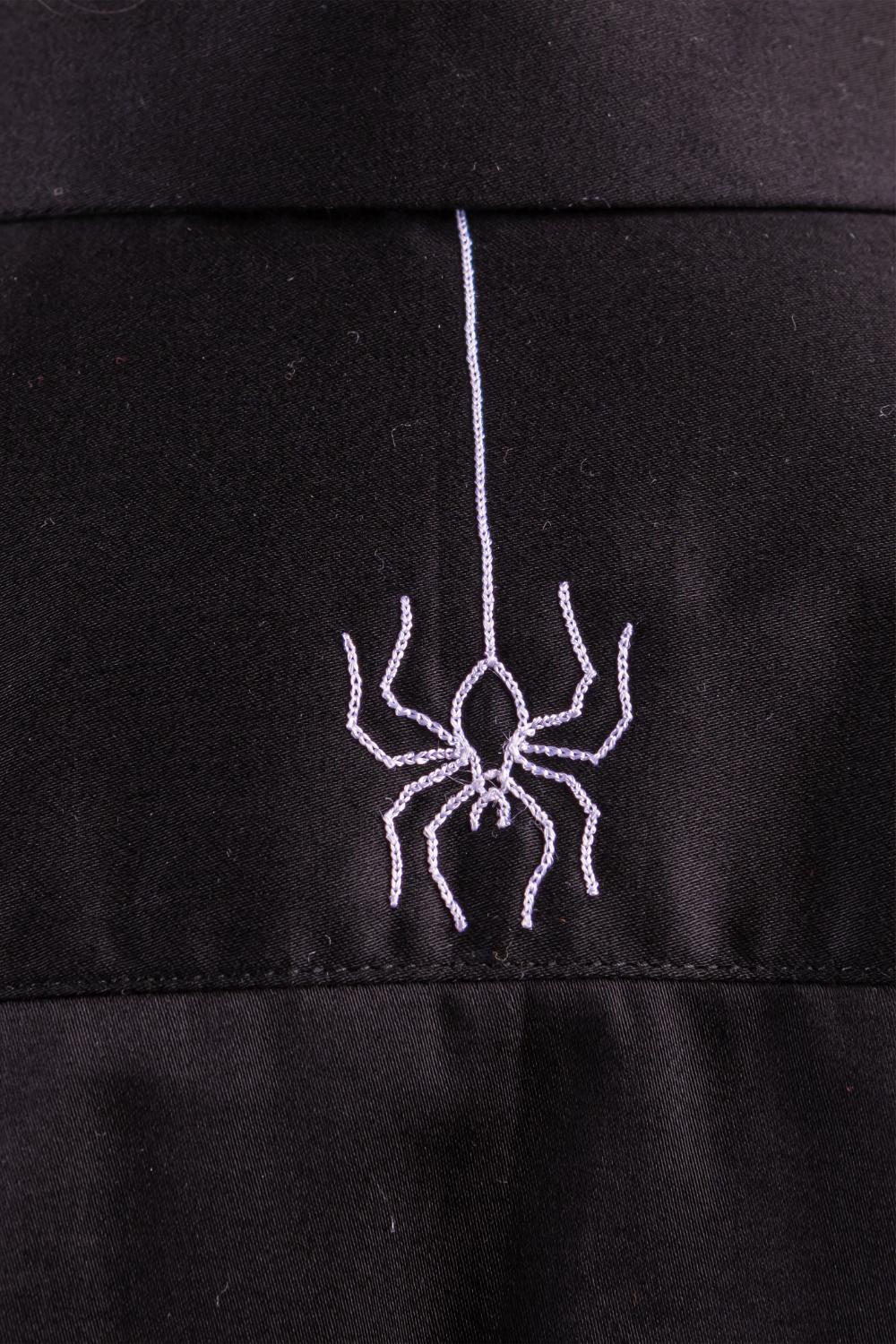 Shirt With Spider Man Embroidery And Patching On Sleeve