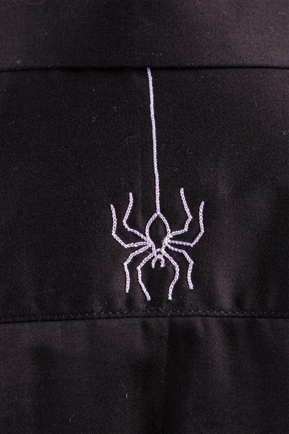 Shirt With Spider Man Embroidery And Patching On Sleeve