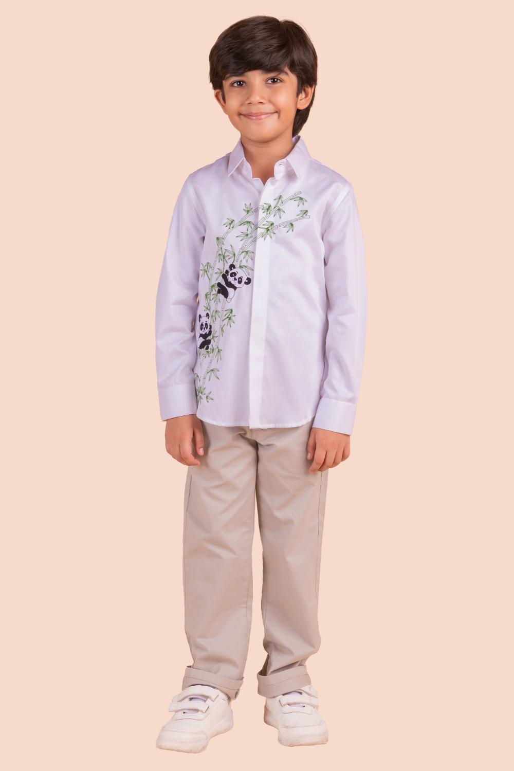 PANDA EMBROIDERY SHIRT