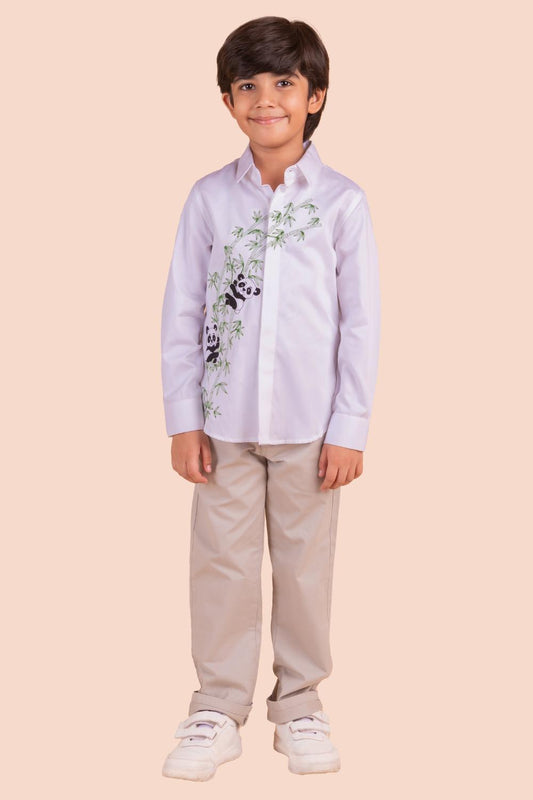 PANDA EMBROIDERY SHIRT