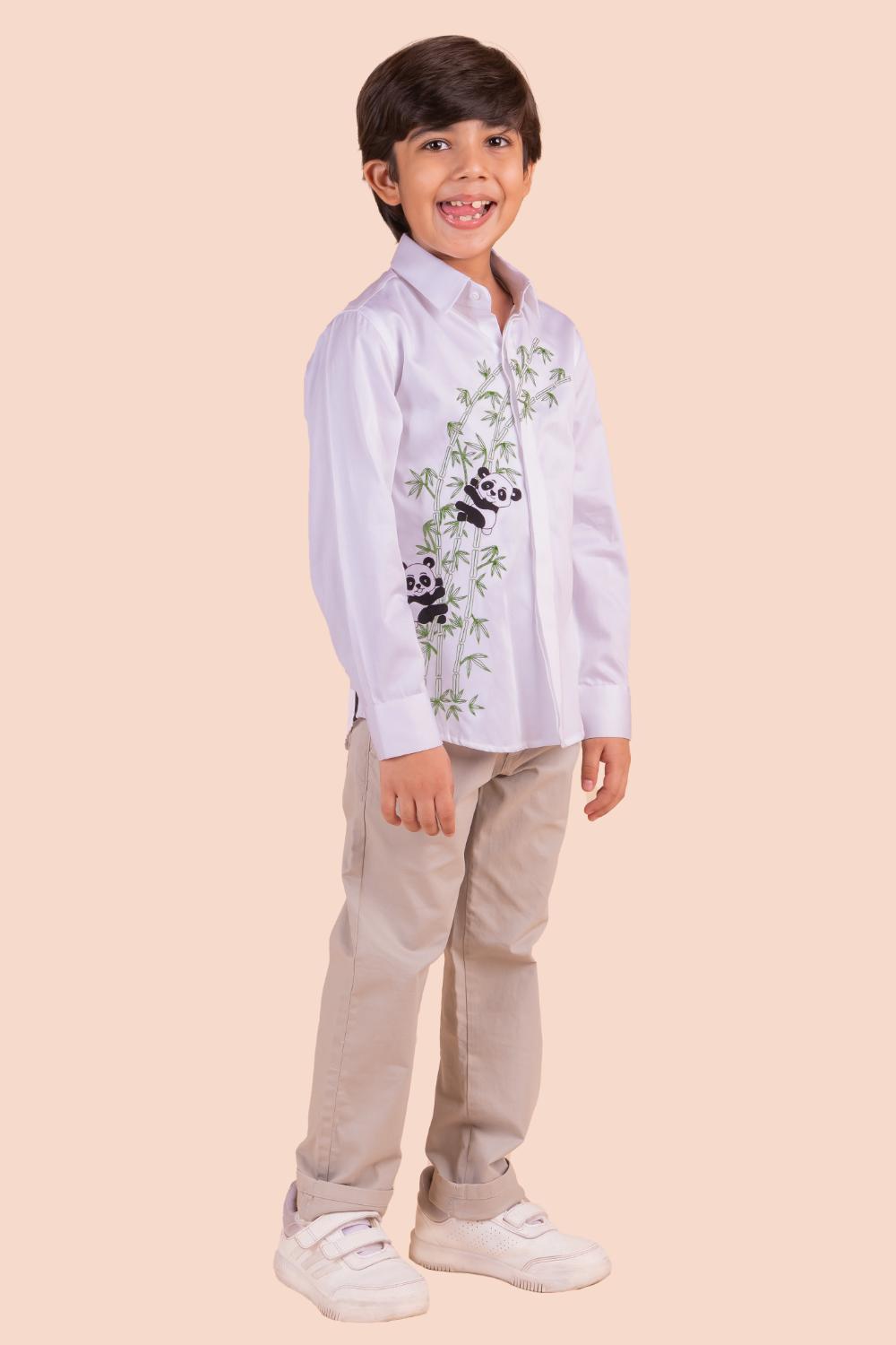PANDA EMBROIDERY SHIRT