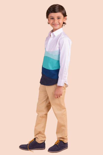 Wave Multi color Patch shirt