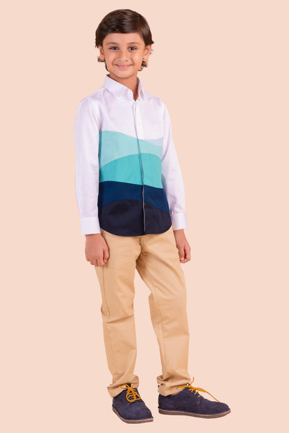 Wave Multi color Patch shirt