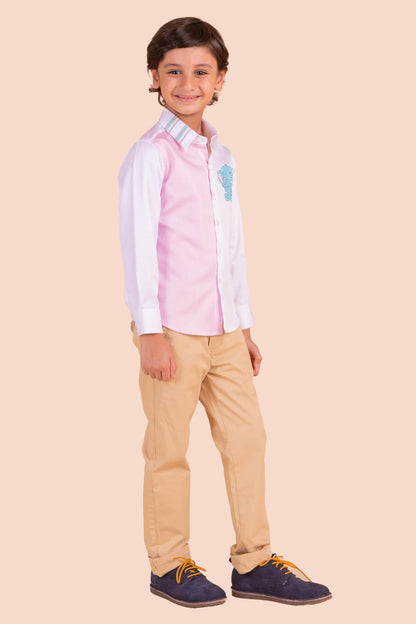Baby Elephant Embroidery Shirt
