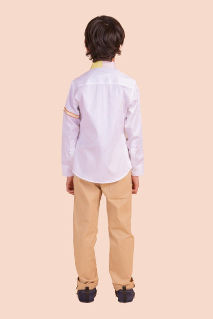 Hot air Balloon and Aeroplane Embroidery Shirt.