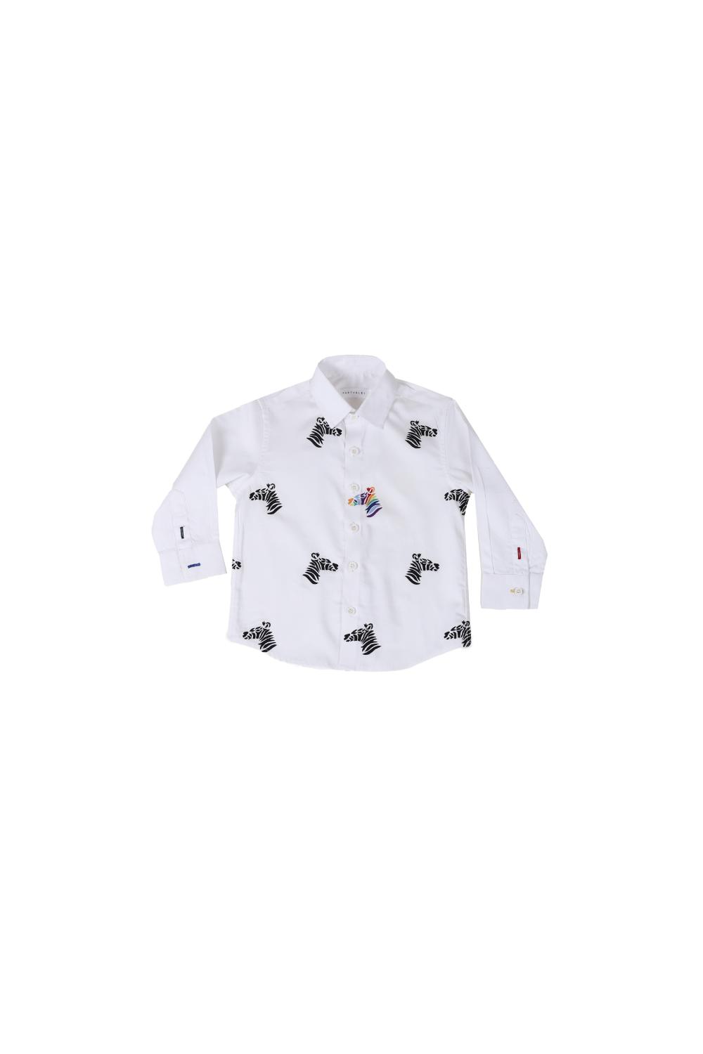 Full Embroidered zebra shirt