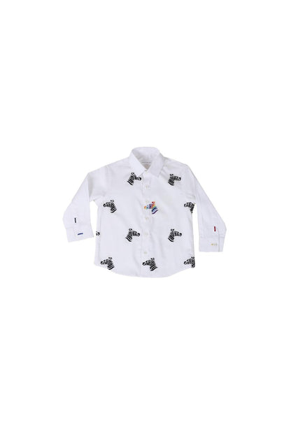 Full Embroidered zebra shirt