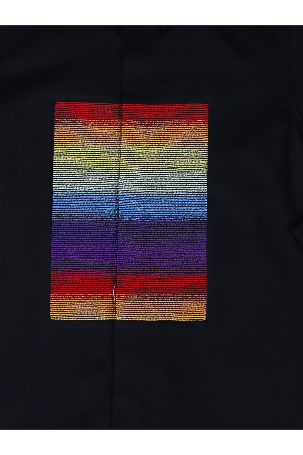 Black Square Patchwork Shirt