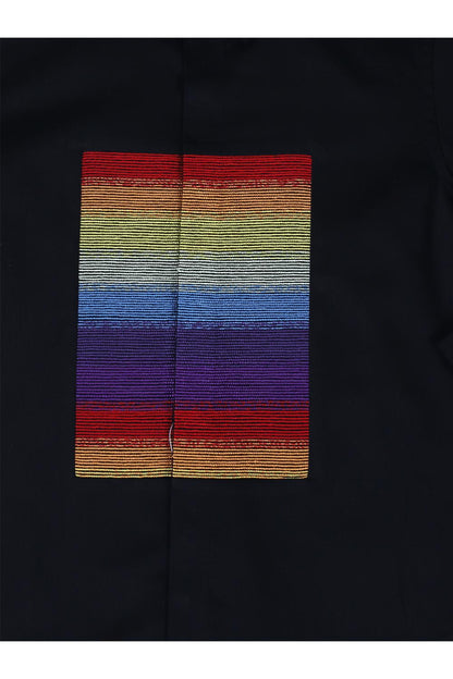 Black Square Patchwork Shirt