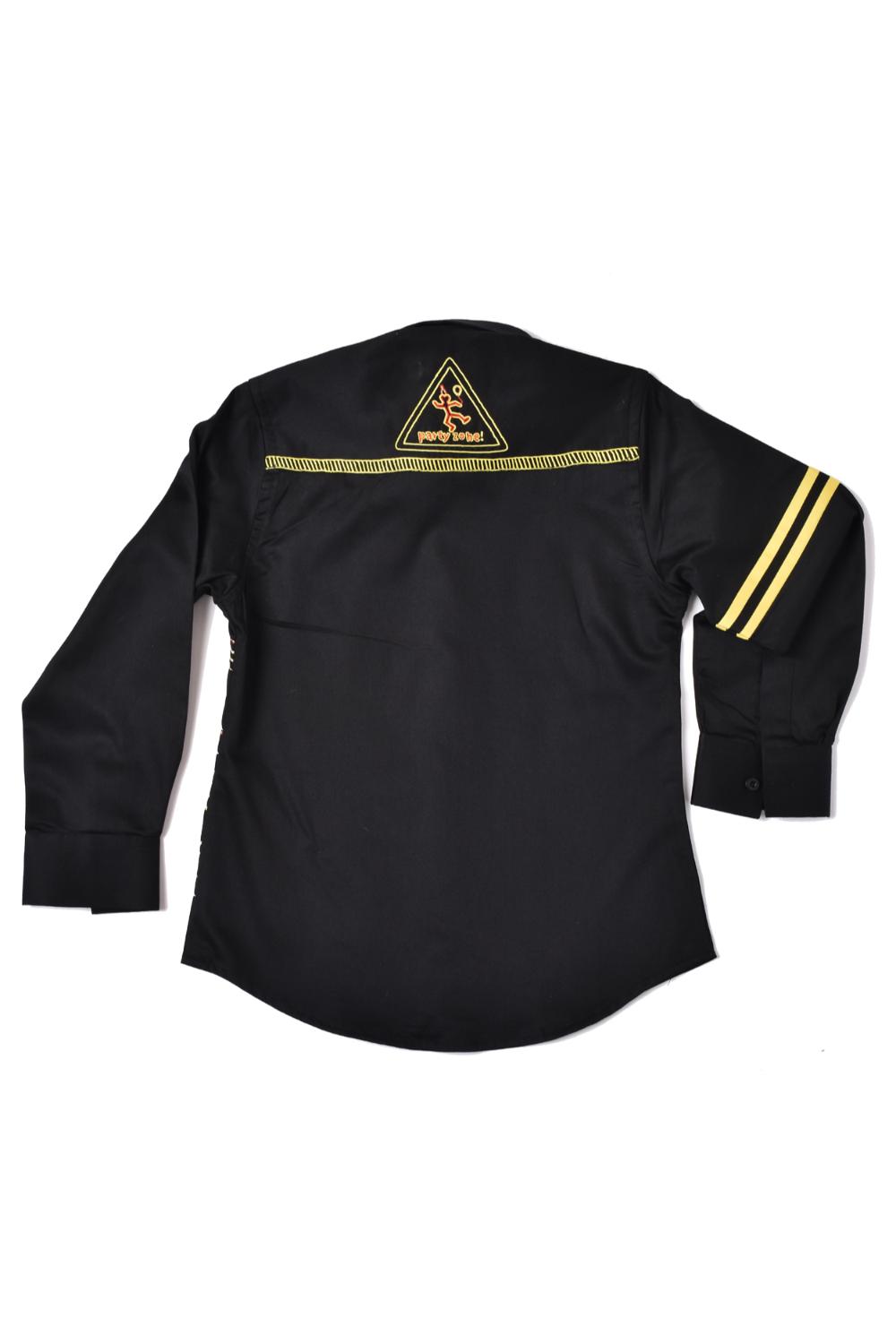 BLACK SHIRT WITH TRACTOR EMBROIDERY