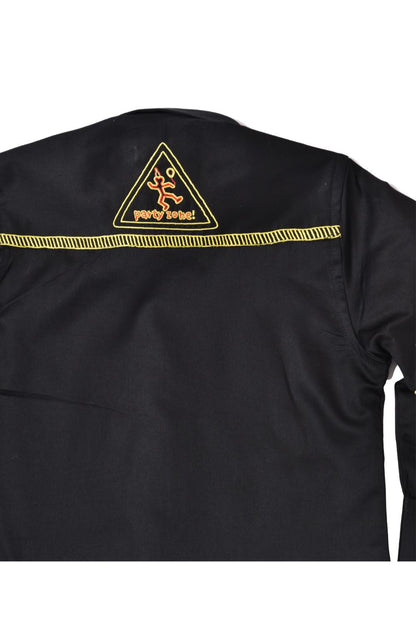 BLACK SHIRT WITH TRACTOR EMBROIDERY